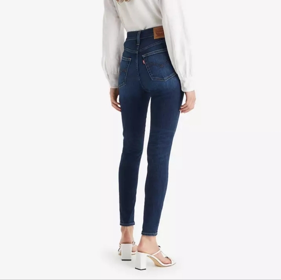 Levis 720 High Waist Rise Super Skinny Jeans Dark Stretchy Denim Womens Size 31 - Picture 7 of 8
